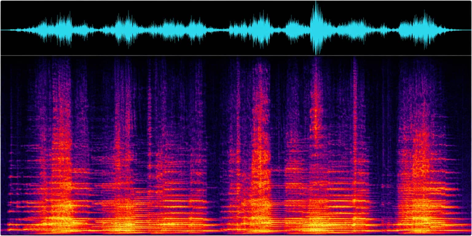 Representació espectrogràfica d’un senyal mostrant l’evolució temporal de les freqüències.